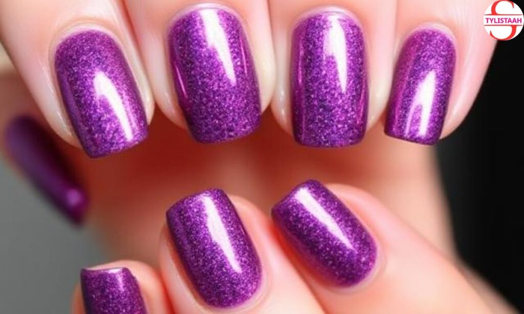 dazzling-purple-easter-bunny-nails