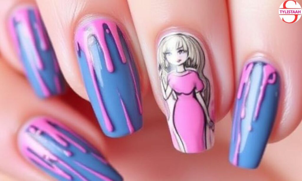 dripping-barbie-magic-nail-art