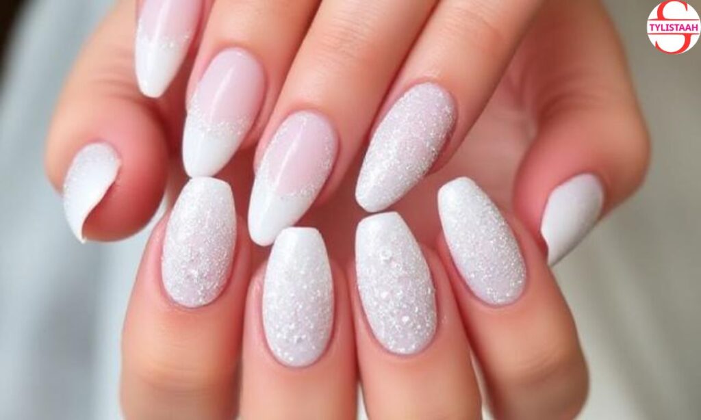 fabulous-bride-white-sparkly-nails