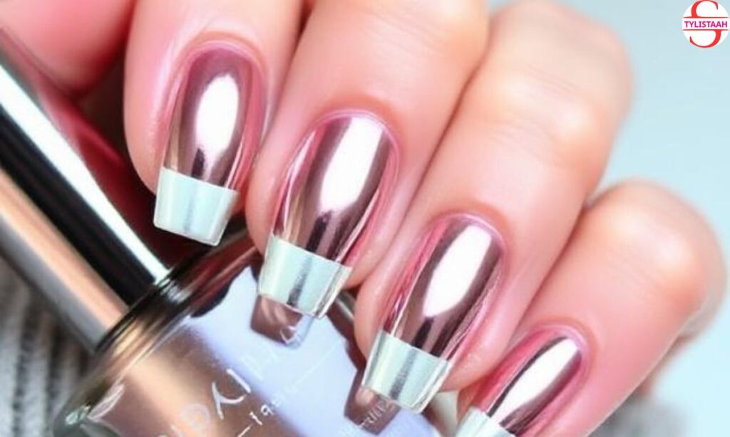 french-chrome-manicure