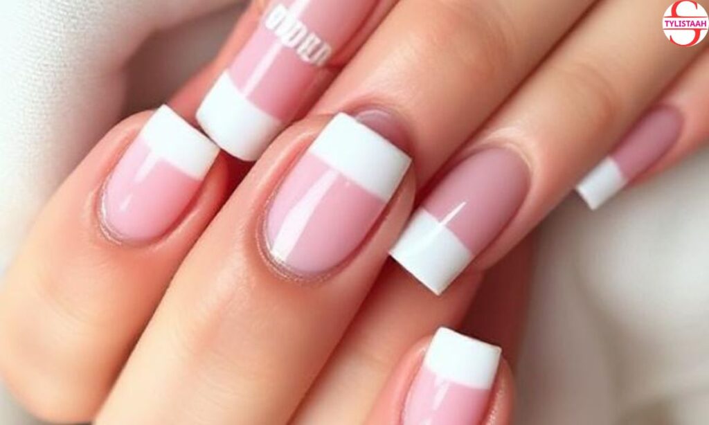 french-manicure-with-chrome