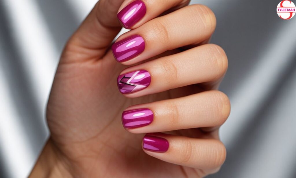 fuchsia-mirror-nail-art