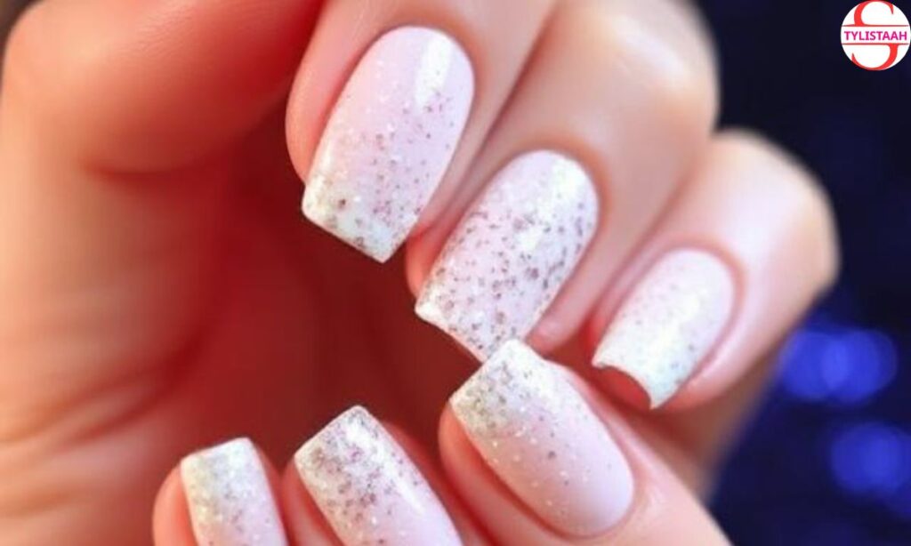 glitter-milky-white-nail-art