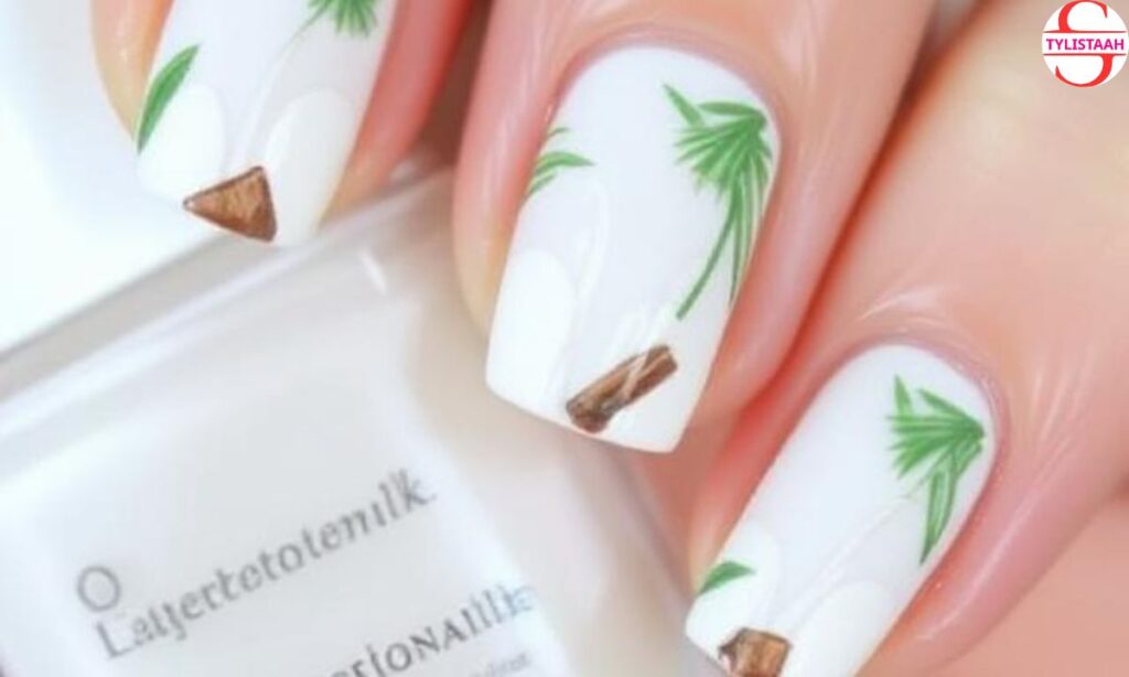 glossy-coconut-milk-nail-art