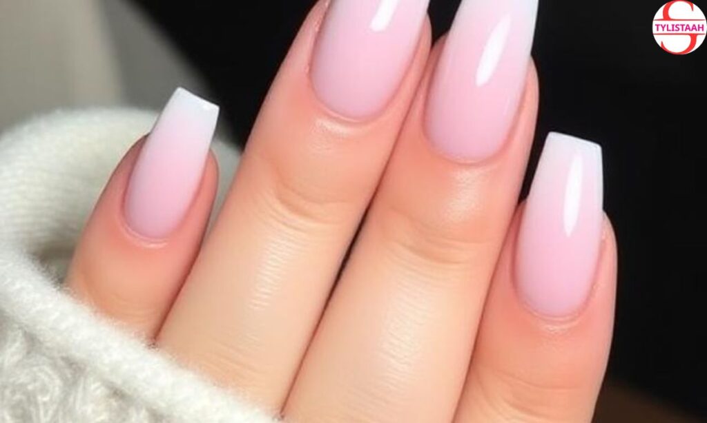 glossy-square-french-tips