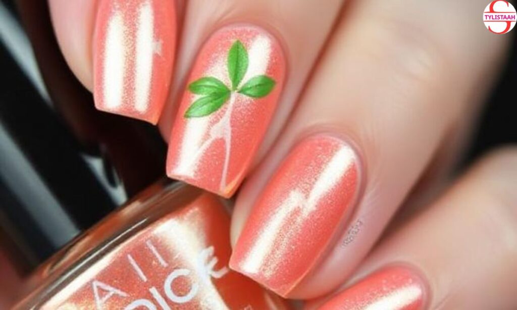 grapefruit-metallic-nail-art
