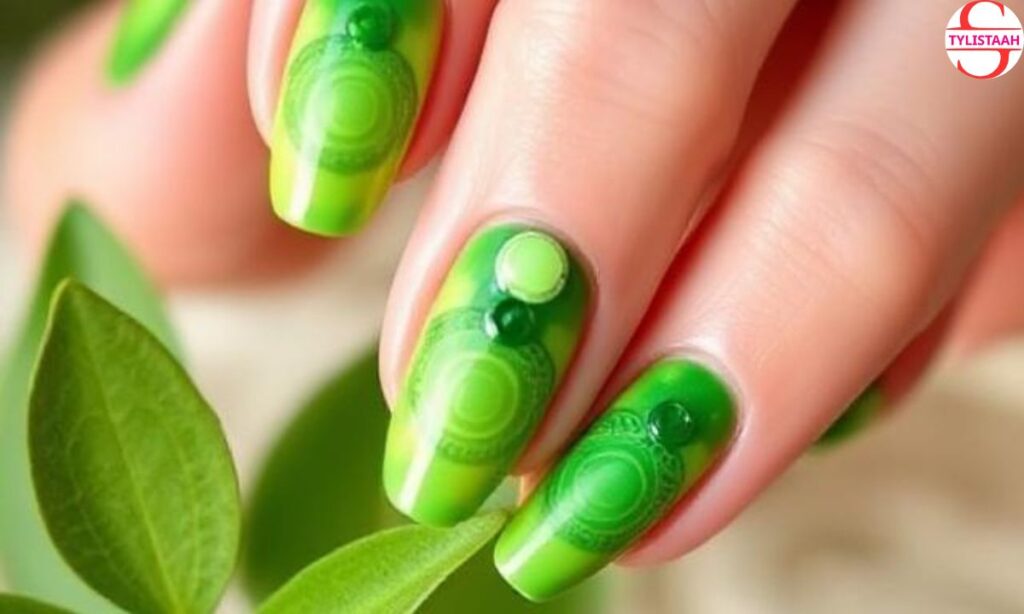 green-chakra-nail-design
