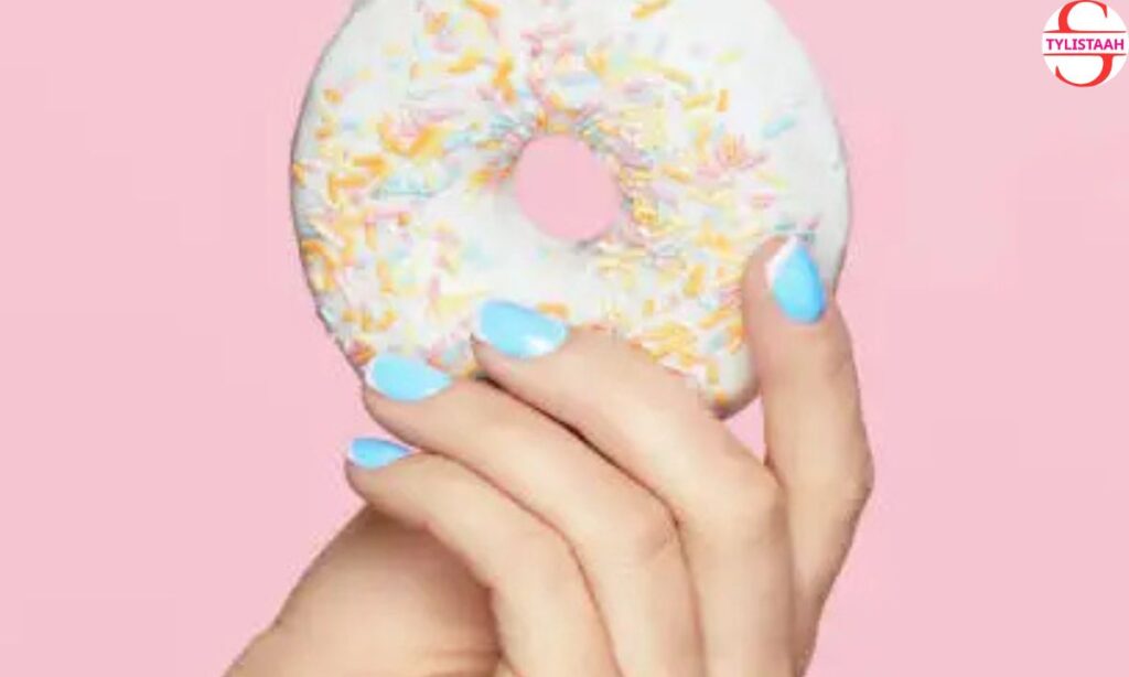 lagoon-blue-glazed-donut-nails