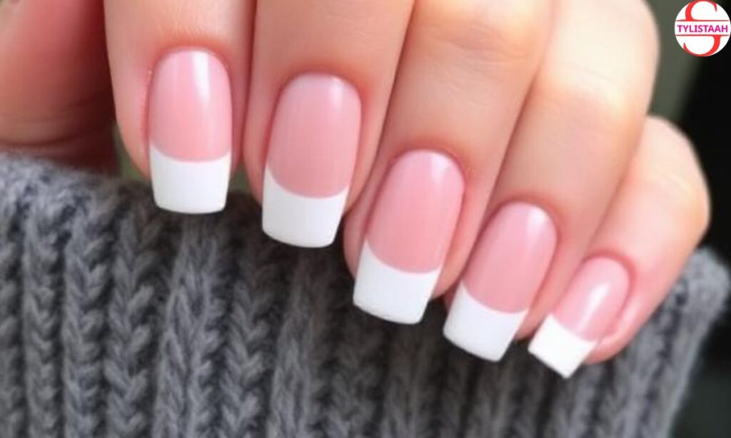 mismatched-french-manicure