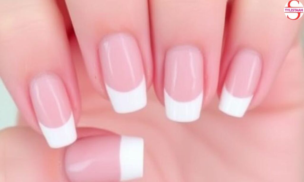 mismatched-french-manicure