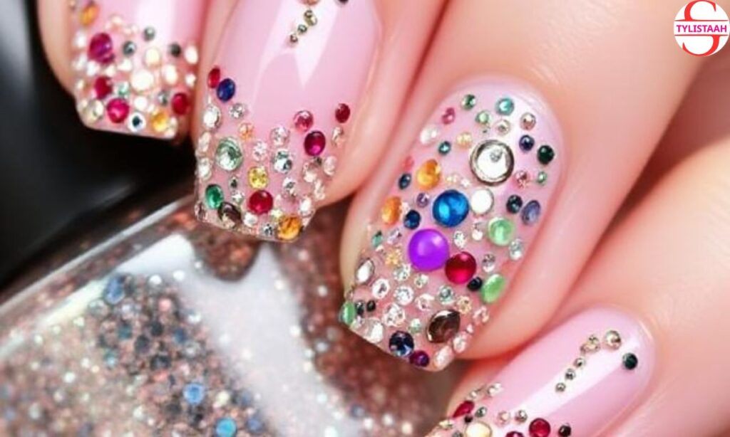 multi-colored-rhinestones-new-years-nails