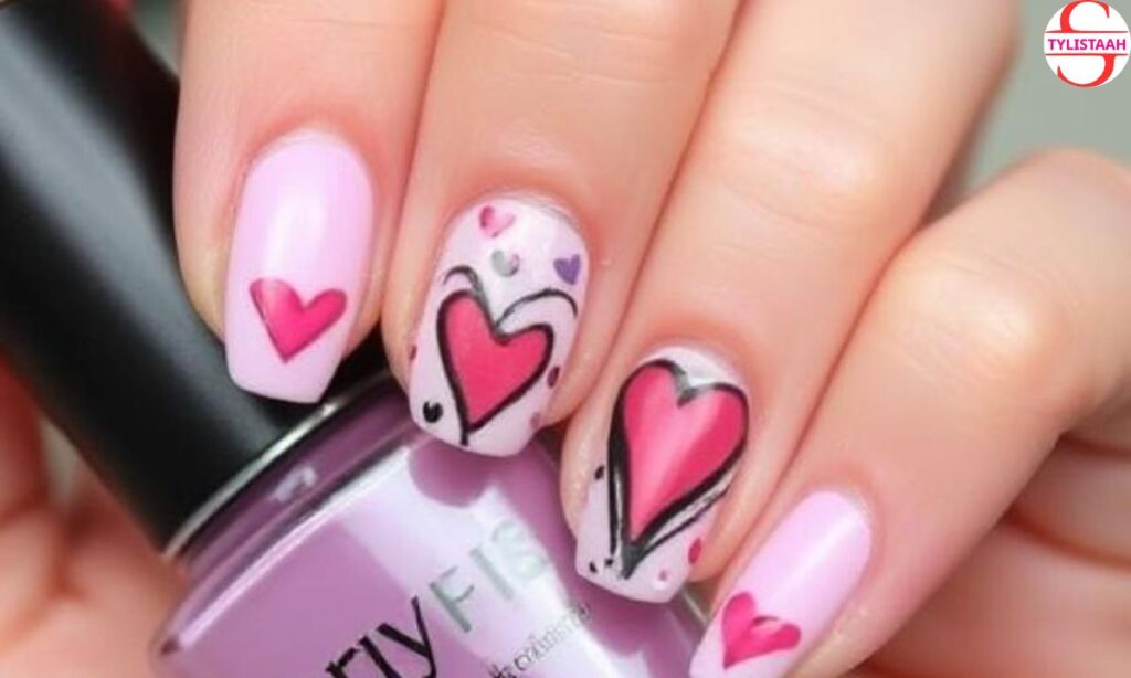 nail-art-with-heart-design