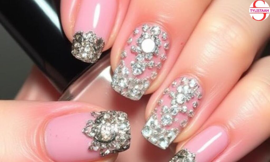new-years-short-nails-with-rhinestones