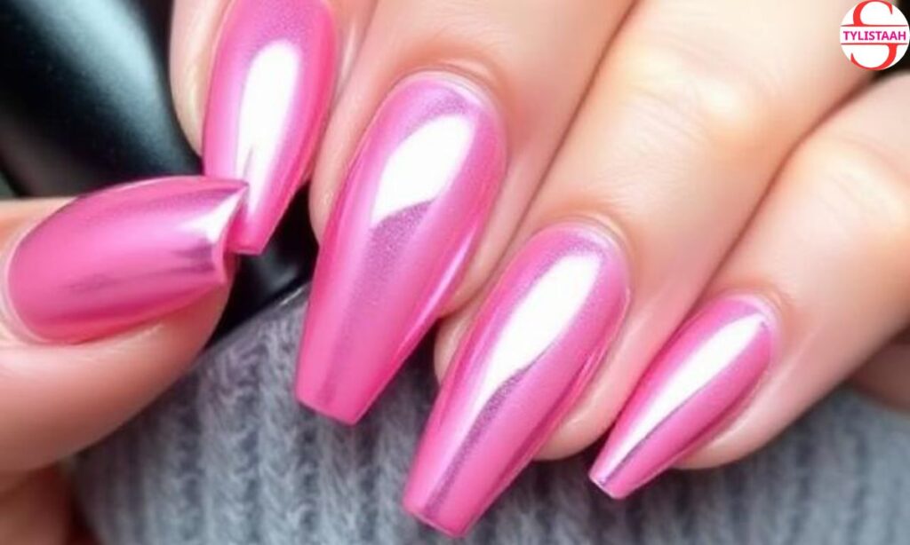 pink-chrome-ombre-nails