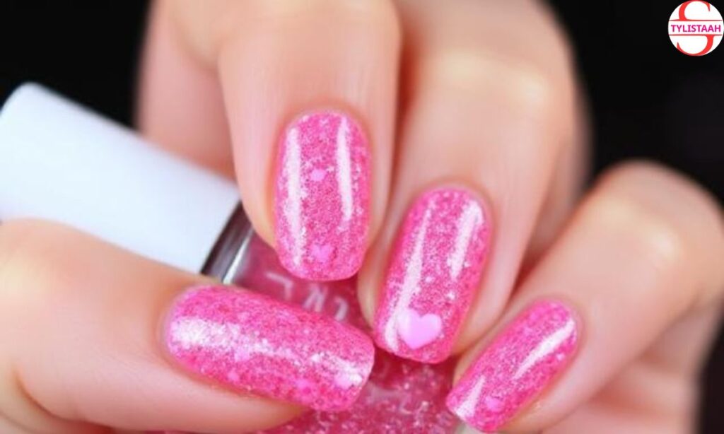 pink-glitter-valentines-nail-art