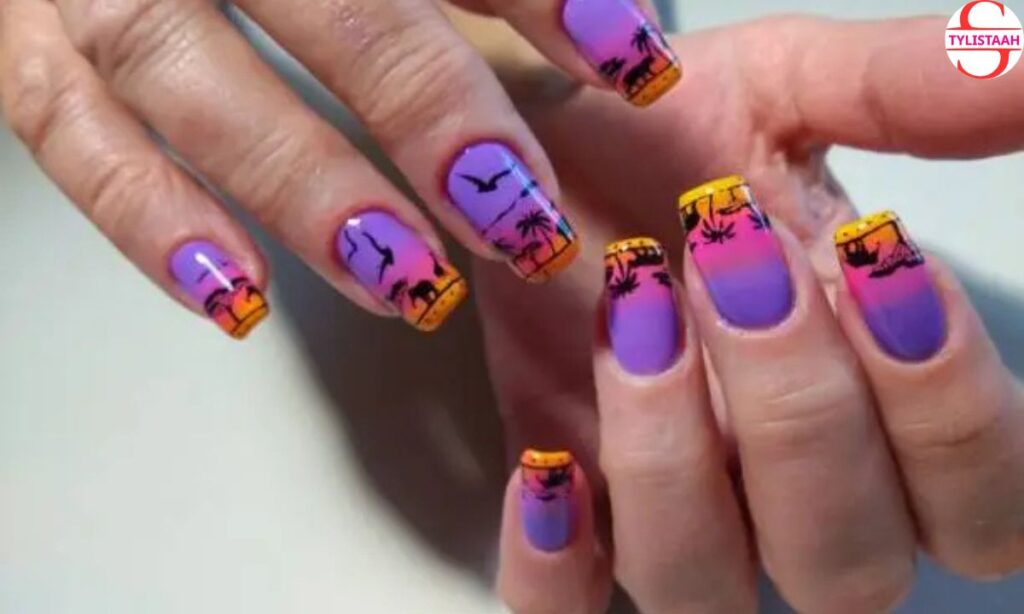 pink-sunset-nail-design