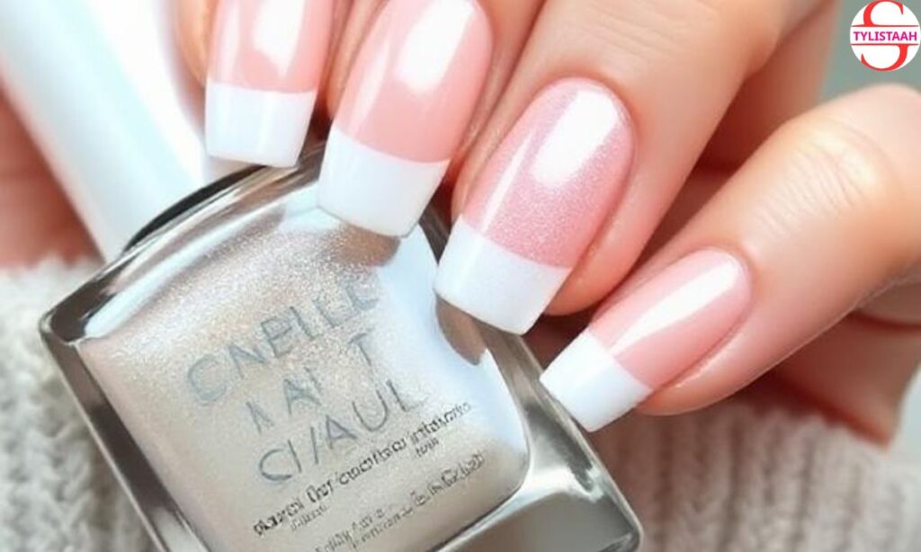 shiny-french-manicure