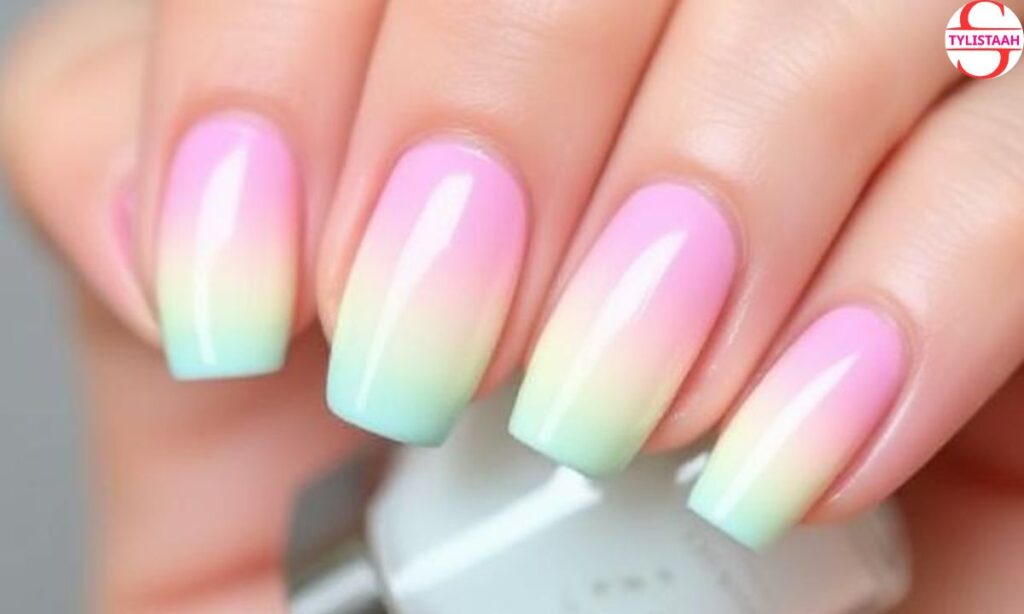 shiny-pastel-ombre-nail-art