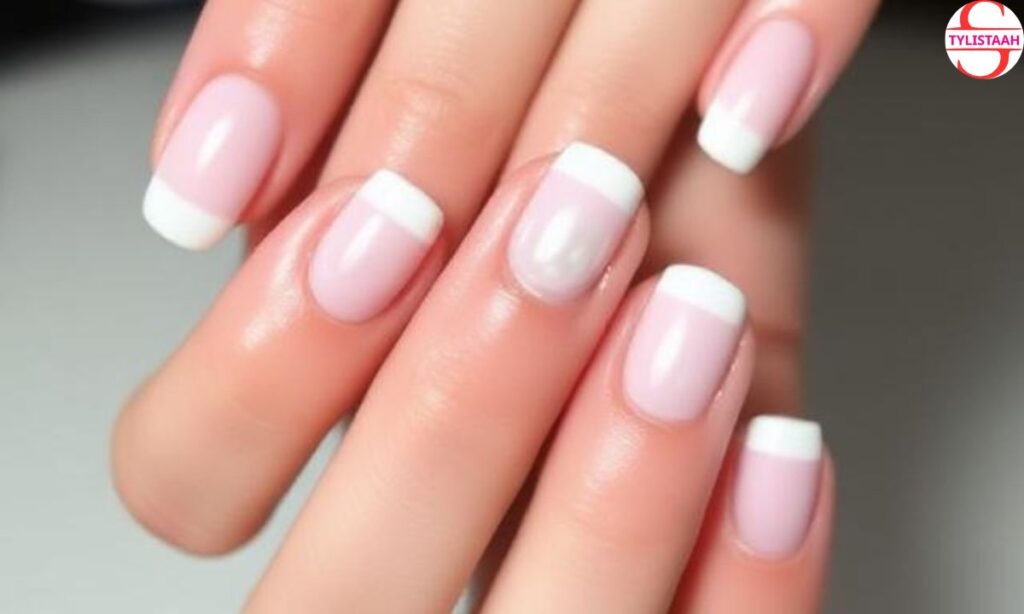 short-pearly-french-manicure