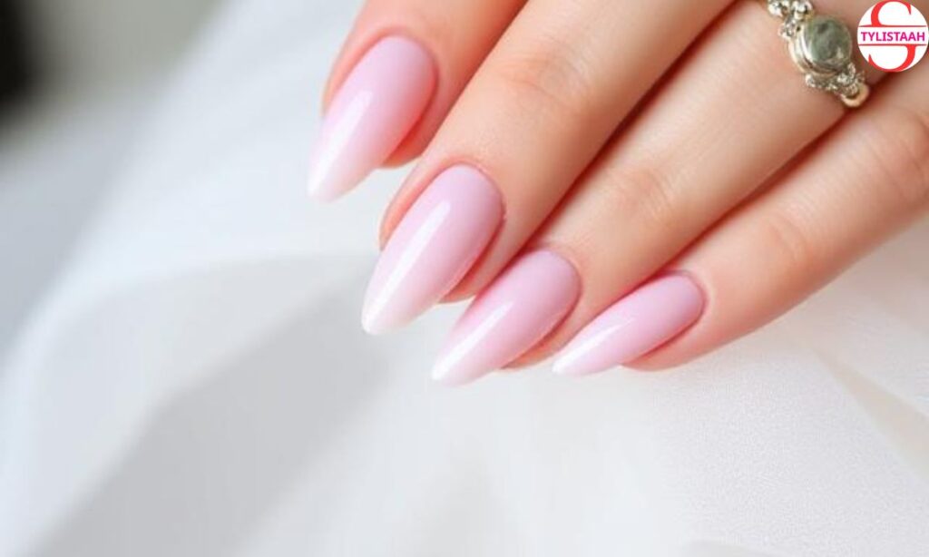 simple-pearly-pink-bridal-nails