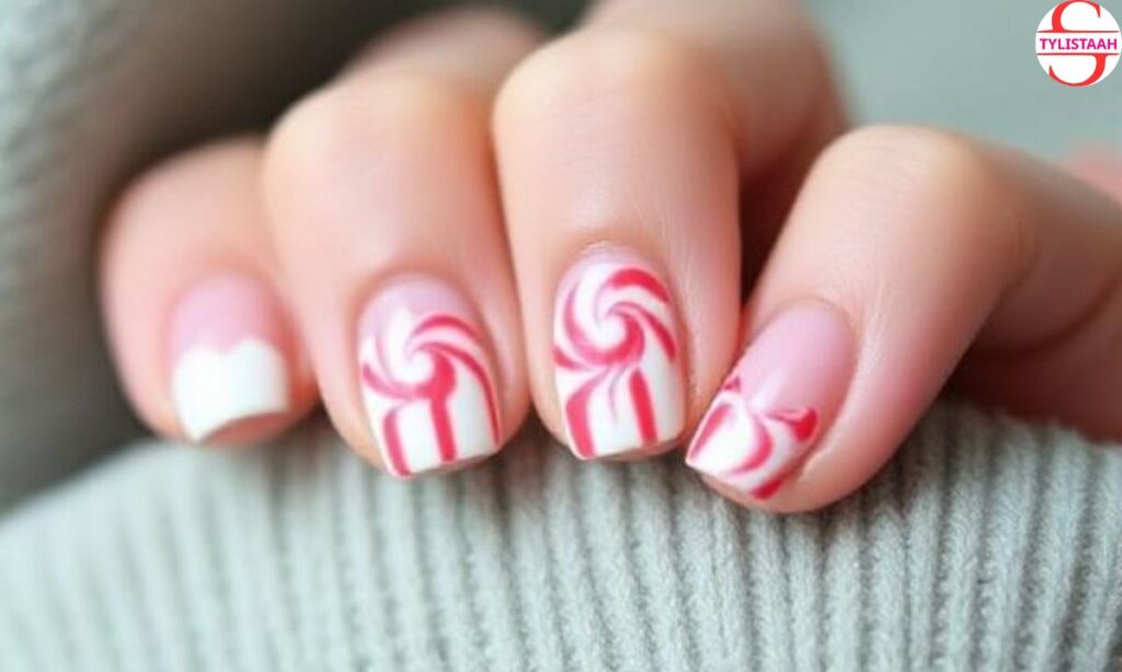 simple-peppermint-candy-french-tip