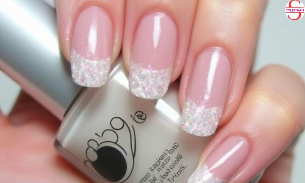 sparkly-french-tip-nails