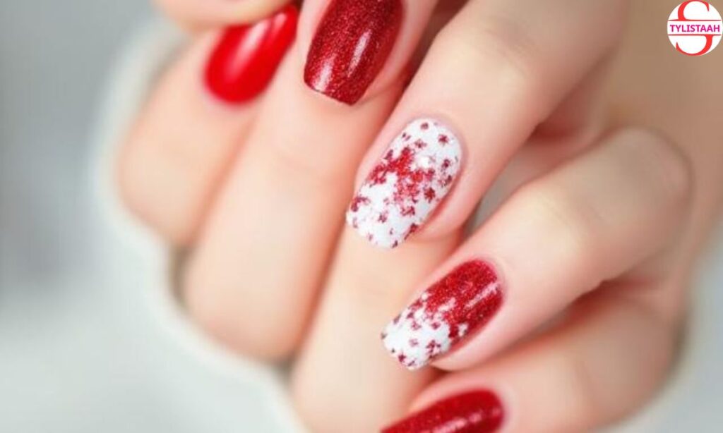 sparkly-red-and-white-christmas-nails