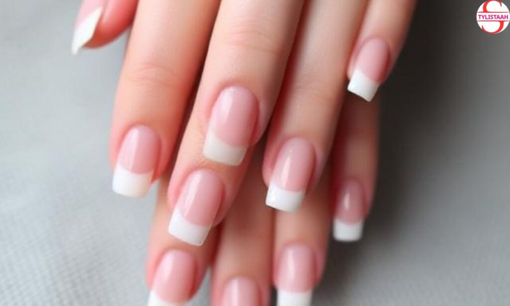 square-french-tip-nails