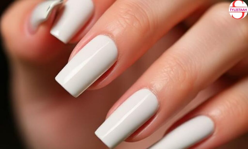 square-white-chrome-nails