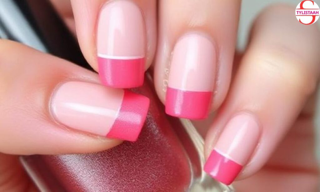 two-tone-french-nail-art