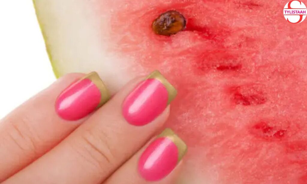 watermelon-french-summer-aura-nails