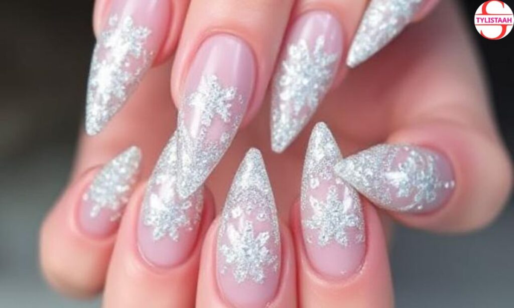 crystal-snowflake-stiletto-winter-nails