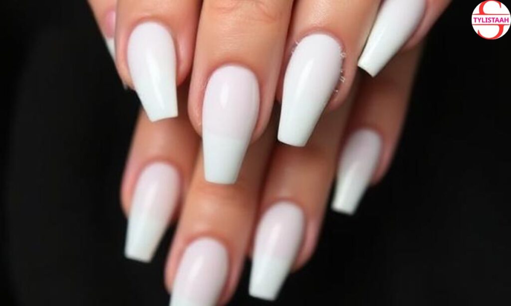 cute-white-nails-with-ghost