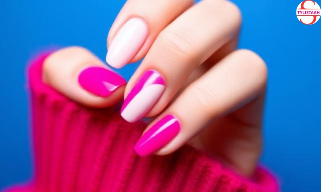 fuchsia-mismatched-nails