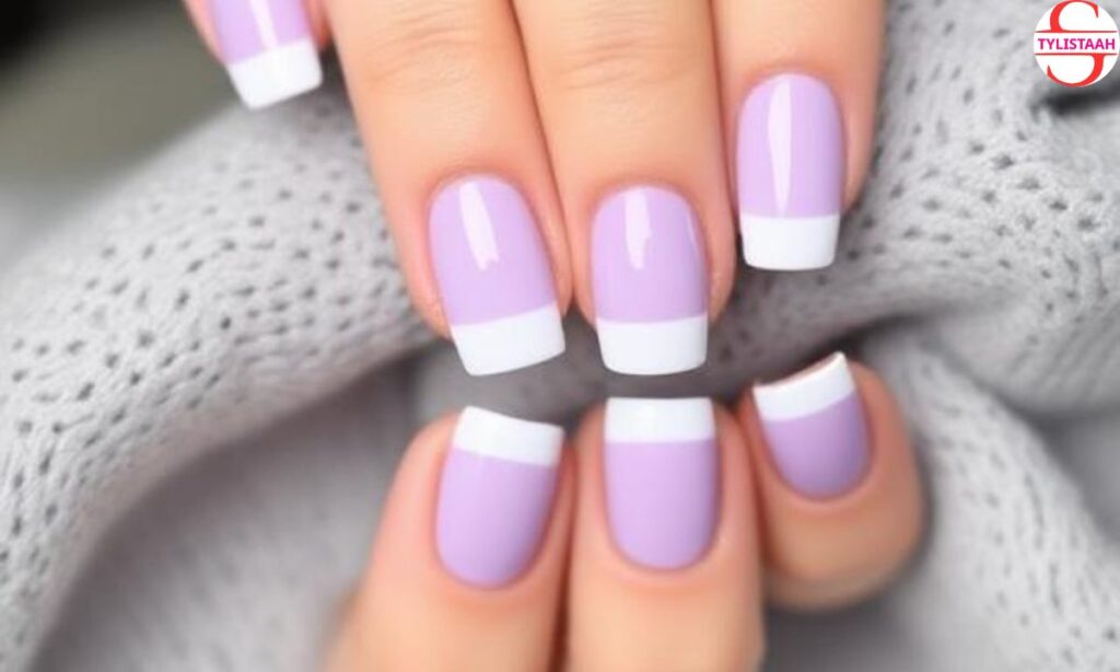 light-purple-french-manicure