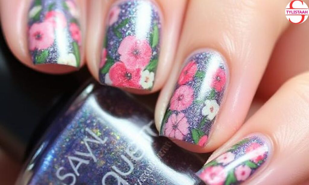 shimmer-floral-summer-nails