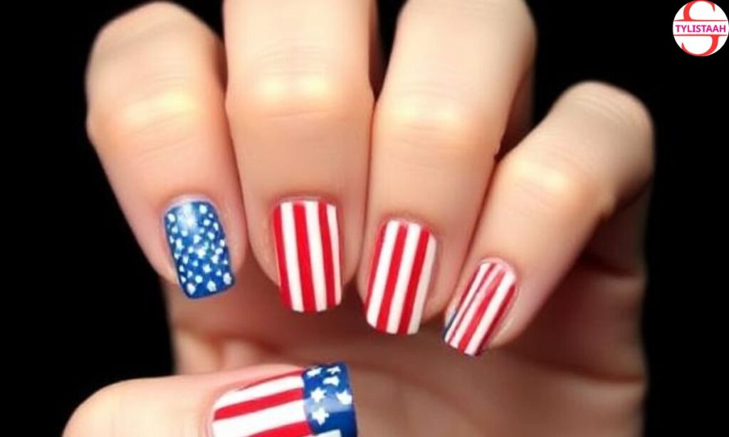 simple-american-flag-short-nails