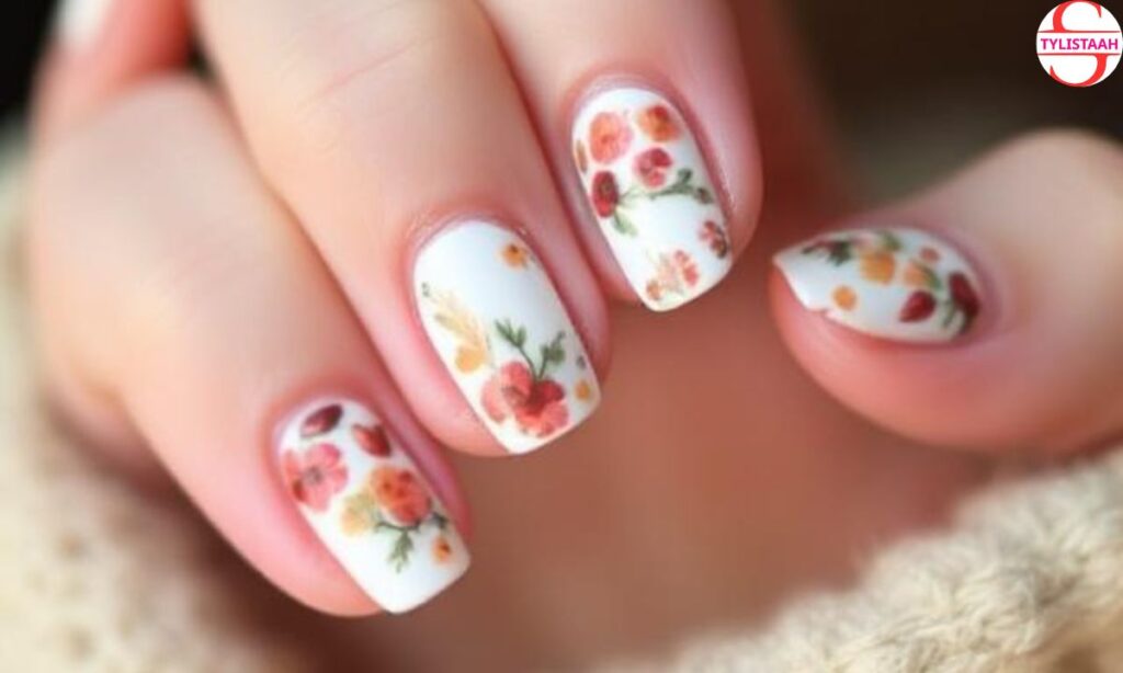 simple-floral-fall-nails