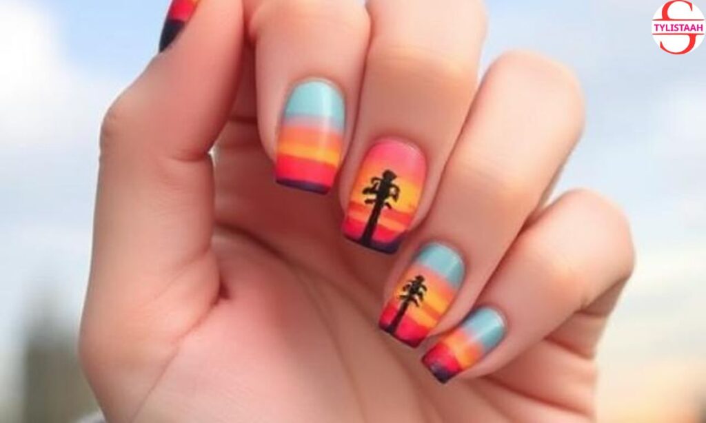 spring-sunset-square-nails