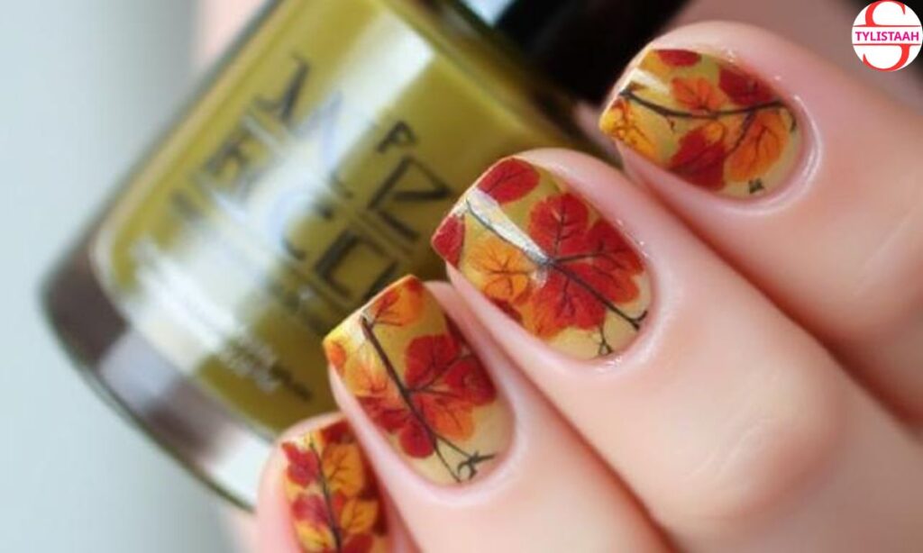 stunning-autumn-tree-leaves-nail-art