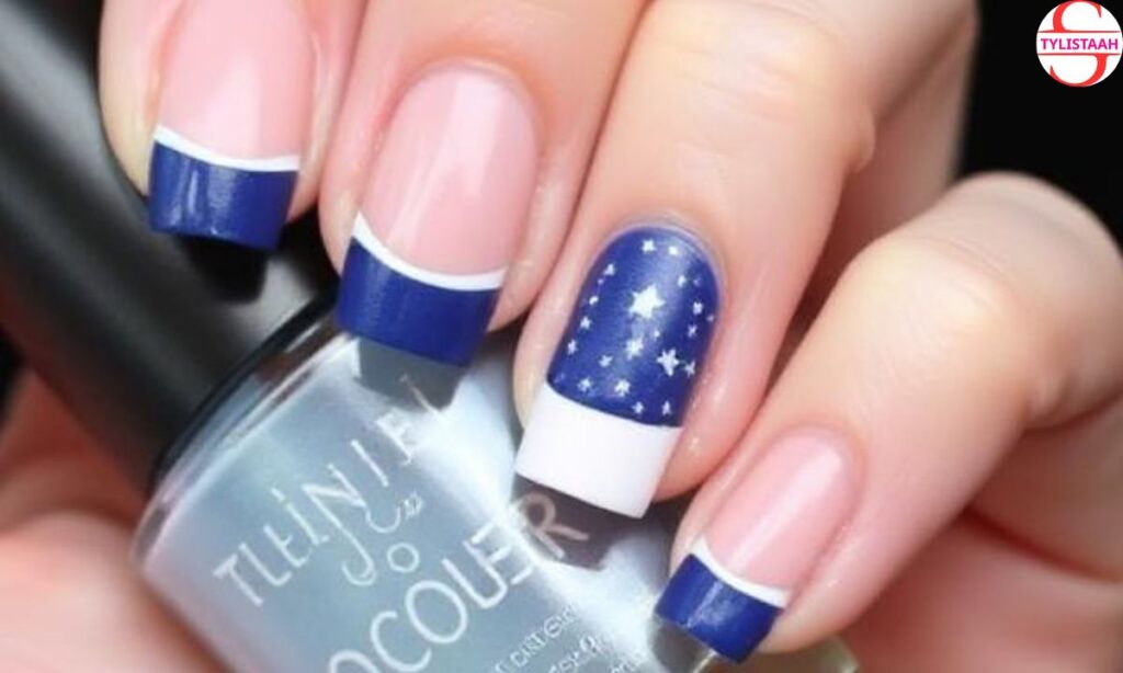 subtle-4th-of-july-french-tip-nails