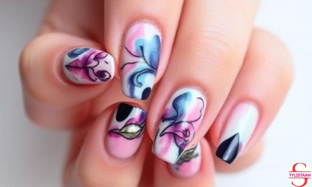 Airbrushed Nails
