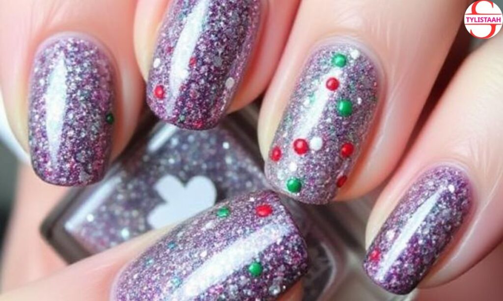 Christmas Sparkly Nails