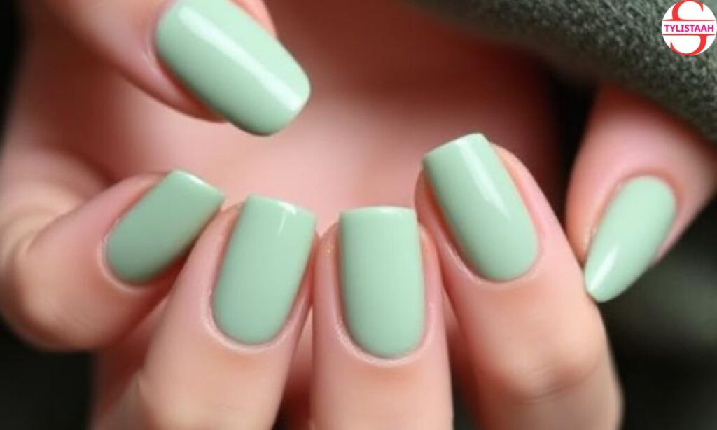 Elegant Sage Green Nails
