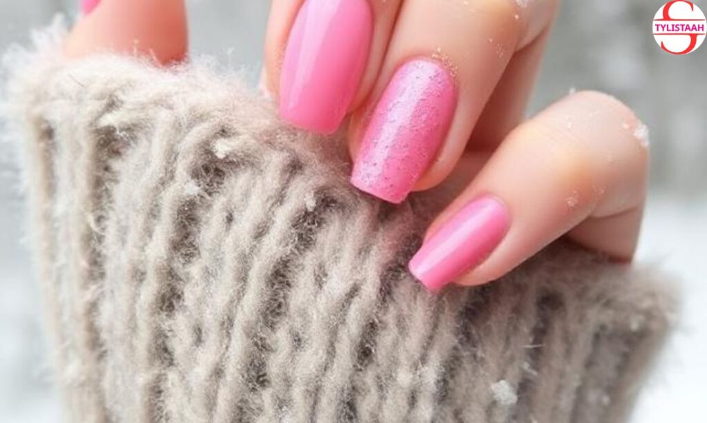 Pink Winter Nails