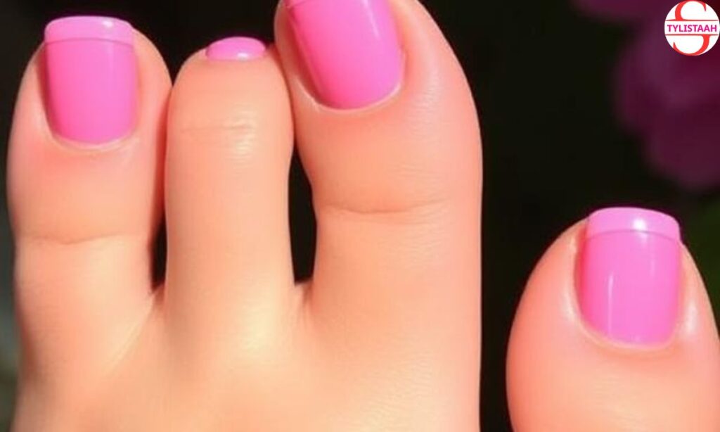 Pink summertime toe nail designs