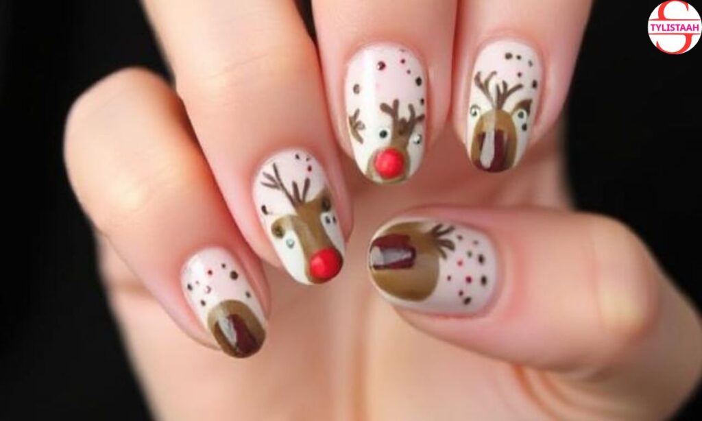 Reindeer Nail Art