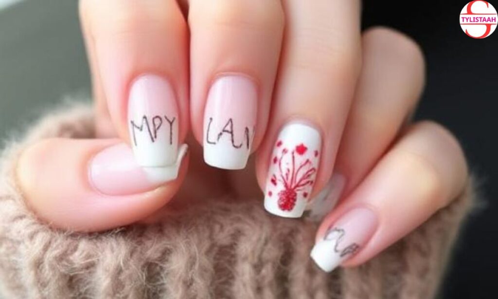 Simple Winter Nail Idea