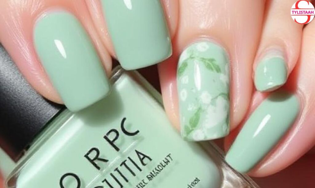 Spring Nails Sage-Coded