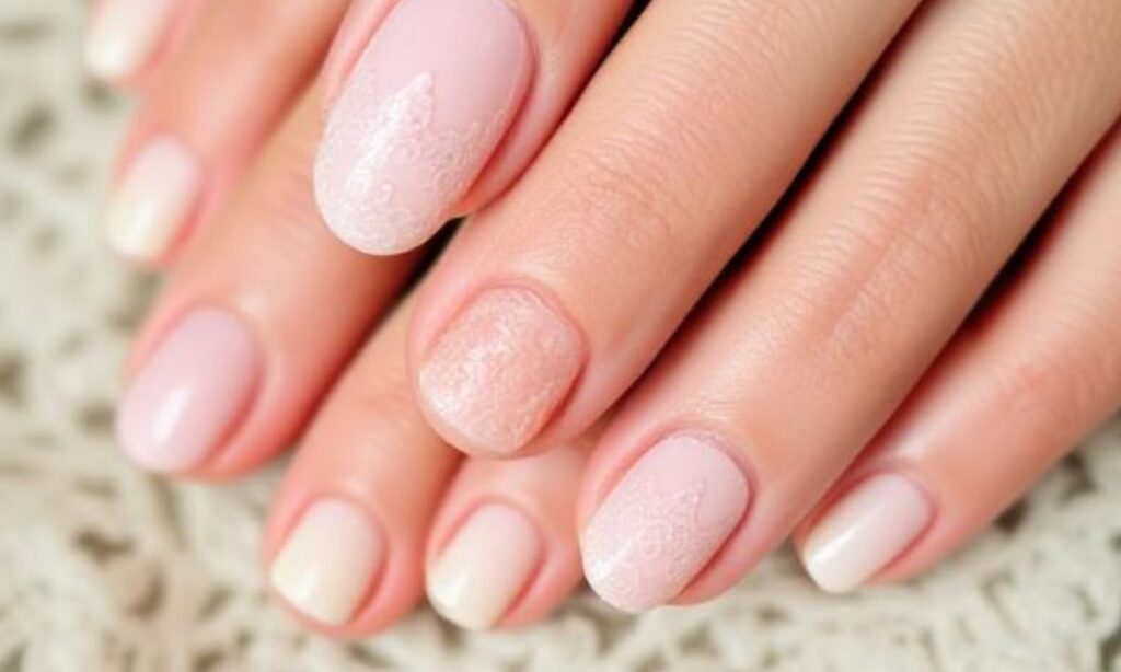 Textured pedicure design